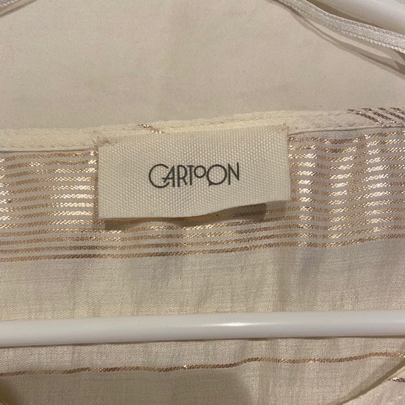 Gold Striped Blouse - Picture 8 of 9